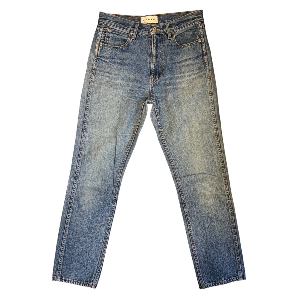 SLVRLAKE Premium Denim Straight‎ Leg High Rise Jeans Medium Wash Blue Size 27